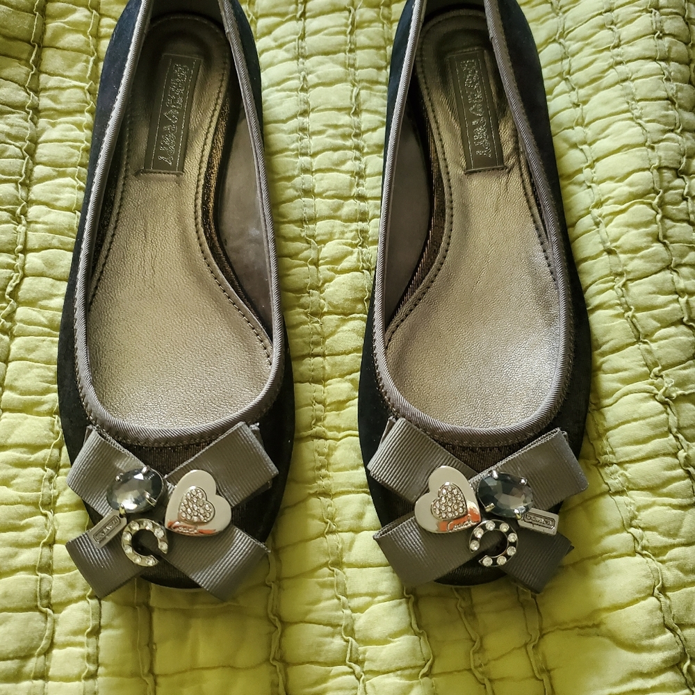 Coach flats pewter size 8